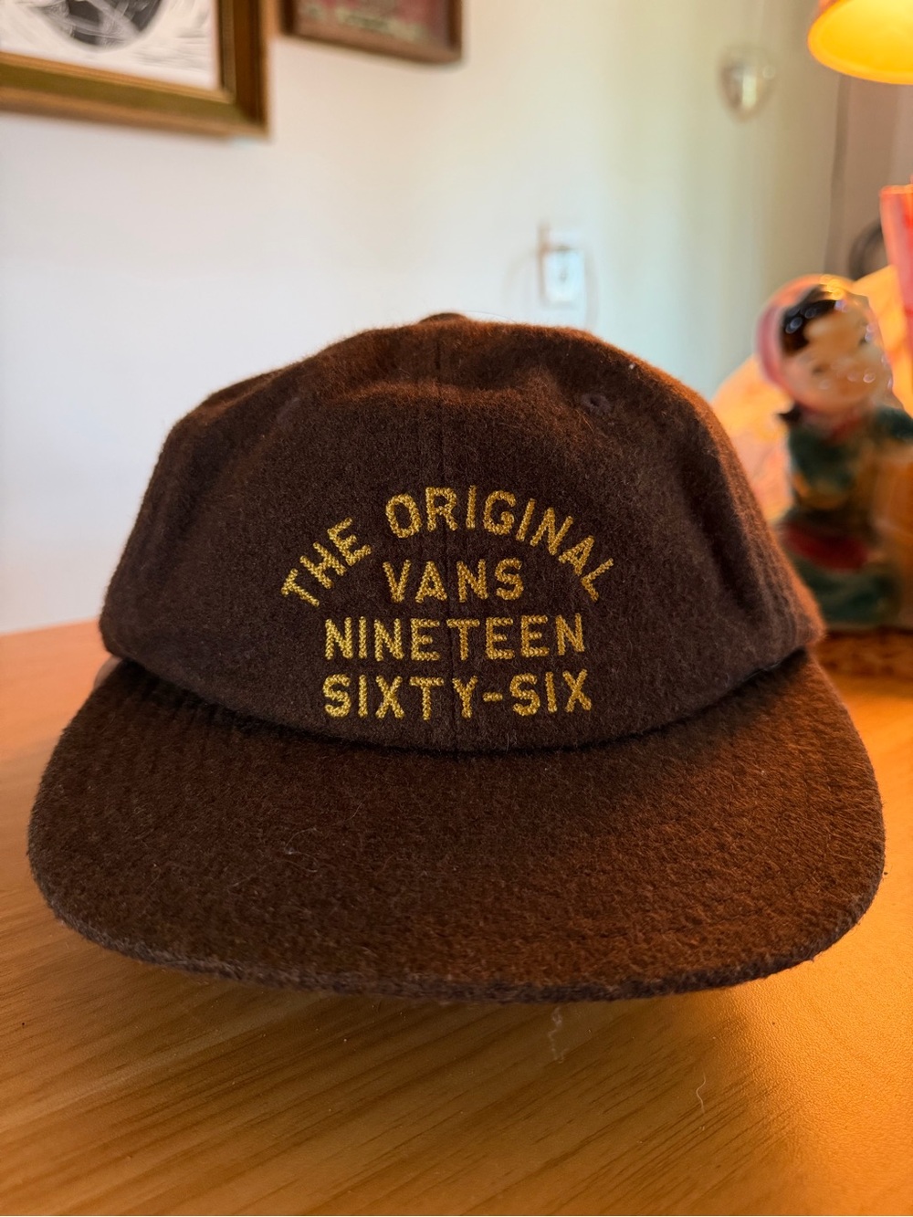 Vintage Wool Vans The Original Nineteen Sixty-Six Brown Wool Cap